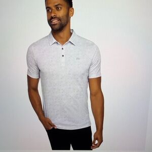 Travis Mathew Light Gray Short-Sleeve Polo
